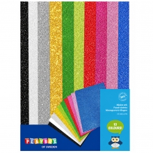 Mossgummi Foam A4 - Glitter Färger - 10 st