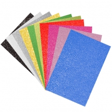Mossgummi Foam A4 Glitter Färger 10 st till scrapbooking, pyssel och hobby
