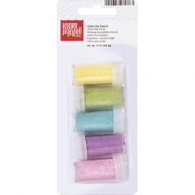 Glitter Mix - Pastellfärger - 5 st á 4 g