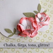 Paper Rose 20mm Scrapberrys 8 st Peach Pappersrosor
