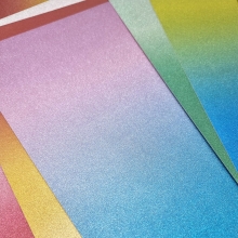 Skimrande Papper A4 - 6 ark - Sunset Shades - 210 g