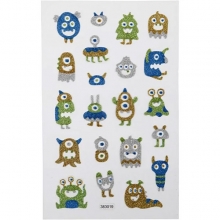 Glitter Stickers - Utomjordingar - 10x16 cm