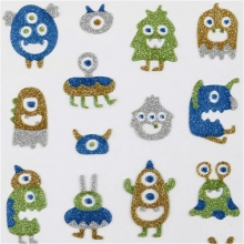 Glitter Stickers - Utomjordingar - 10x16 cm