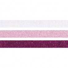 Glittertejp Heyda 15 mm 3-pack Rosa Nyanser