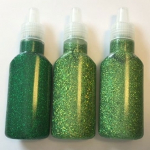 Glitterlim i Set - Grön - 75 ml