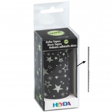 Dekorationstejp - Glow in the Dark - Stars - Heyda