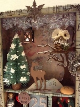Tim Holtz Woodlands Mini Trees 5 st Ivory