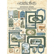 Chipboard Pieces, Tags & Frames - Adventure Awaits - Graphic 45