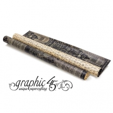 Graphic45 DIY Craft Paper 50x70 cm Architecture & Alphabet, Black Graphic 45