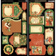 St Nicholas Die-Cuts 6"X12" Tags & Pockets Graphic45 Graphic 45