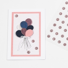 Självhäftande Rhinestones Rosa 32 st till scrapbooking, pyssel och hobby