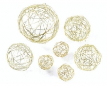 Wire Ball Gold Mix 10-pack Gyllene Metallbollar DIY Pyssel