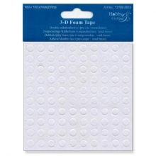 Häftkuddar Runda 6 mm 100 st Vita Foamtejp