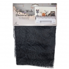 Mönster med spindelnät. Effektfullt mot t.ex. orange eller vit duk. Bordslöparen är perfekt till halloween-festen!