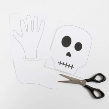 Halloweenpyssel Kit - Skelett Av Girlanger 80 cm