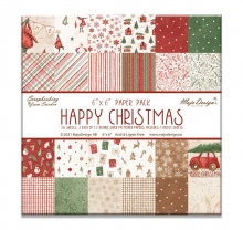 Paper Pad 6"x6" Maja Design - Happy Christmas - 36 ark