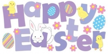 Stickers Happy Easter Text Sandylion Klistermärken