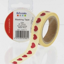 Washi Tape Red Hearts Artemio 10m Dekorationer DIY