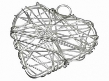Charms 1 st Wire Heart Dekorationer DIY till scrapbooking, pyssel och hobby