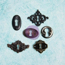 Prima Junkyard Findings Key Holes 6 st Charms Metall