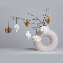 Honeycomb Dekorationer - Vit - 3 st - Heyda