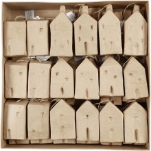 Hus av Papp Med Upphängning 9,5-12x 5,5-6,5 cm 36 st Dekorationsföremål