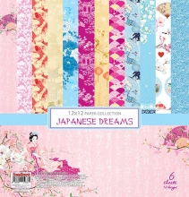 Paper Pad 12x12 ScrapBerrys Japanese Dreams 6 ark Scrapbooking Papper