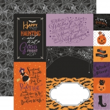 Papper Echo Park BeWitched Journaling Cards Halloweenpyssel Höstpyssel
