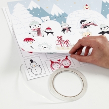 Julkalender med motiv stl. 30x42 cm 3 st Julpyssel Kit