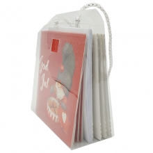 Julkort 12x12 cm - God Jul Tomtar - 8 st