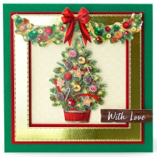 3D Motiv Julkort - 3 ark - Christmas Floral by Katy Sue Designs