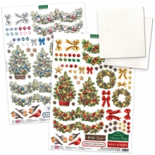 Julkort Kit i 3D - Christmas Garden Picket Fence - För 8 julkort