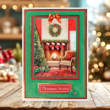 3D Motiv Julkort - 12 ark - Deck the Halls by Katy Sue Designs
