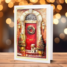 3D Motiv Julkort - 12 ark - Deck the Halls by Katy Sue Designs