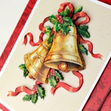 3D Motiv Julkort - 12 ark - Deck the Halls by Katy Sue Designs