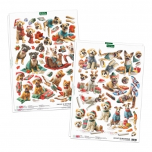 3D Motiv Julkort - 8 ark - Santa Paws by Katy Sue Designs