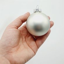 Julgranskulor av Glas - 6 st Silver - 6 cm