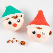 Mini DIY Kit - Julgranskulor Två Tomtenissar