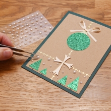 Tips på Julkort Nybörjare Beskrivning Glittrande Julkula