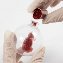 DIY Kit - Julpysel - 8 st Julgranskulor med Glitter