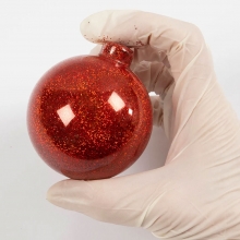 DIY Kit - Julpysel - 8 st Julgranskulor med Glitter