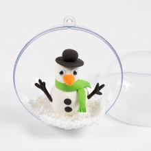 Tvådelade Julgranskulor dia. 8 cm 5 st Julkulor