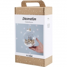 DIY kit Vintrig Julkula med miniatyrer Höjd 13,5 Julpyssel