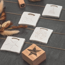 Stämpel Set - 11 Julstämplar På Kloss - Stjärnor