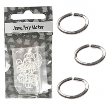 Oval Metallring 8mm 20 st O-Ring Jumprings