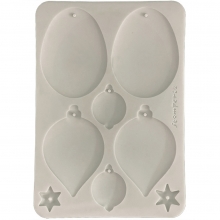 Silikonform A5 - White Christmas Balls - Stamperia