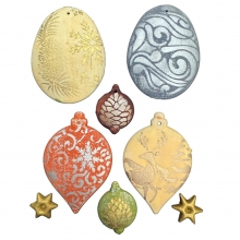 Silikonform A5 - White Christmas Balls - Stamperia