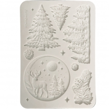 Silikonform A5 - White Christmas Winter Landscape - Stamperia