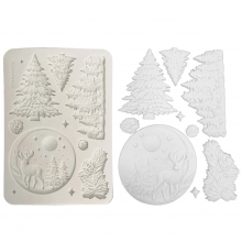 Silikonform A5 - White Christmas Winter Landscape - Stamperia