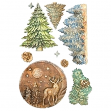 Silikonform A5 - White Christmas Winter Landscape - Stamperia